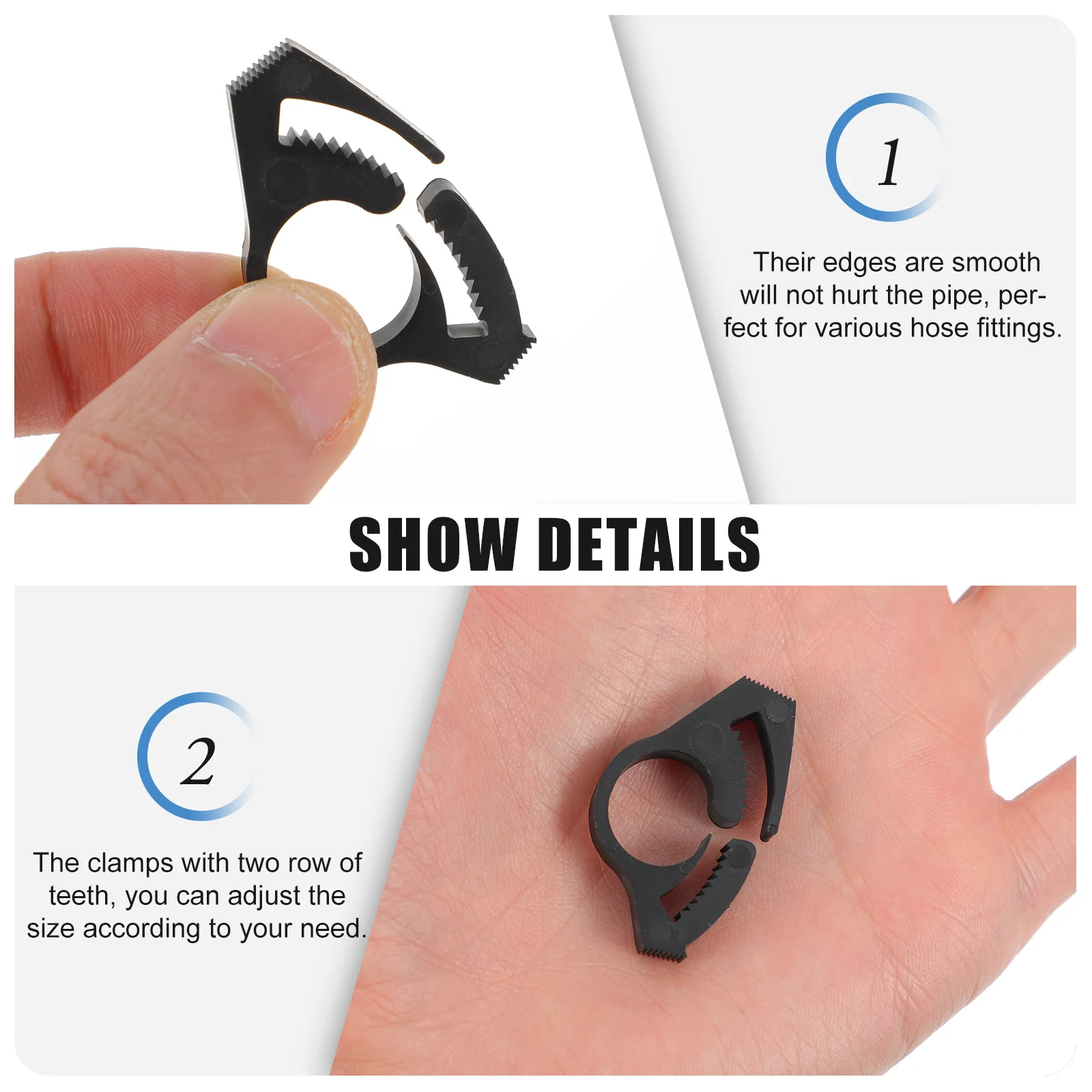 10 قطعة مزدوجة تجتاح خرطوم النايلون المشابك قابل للتعديل تصعيد كليب للسيارات السباكة خرطوم بلاستيكي المشبك