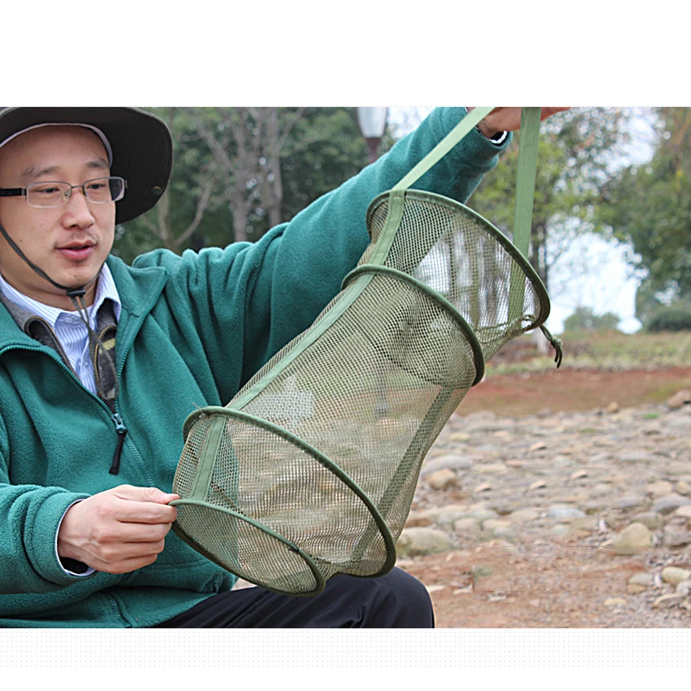 

Anti-scratch Fish Cage Fishing Net Foldable Bait Cast Portable Mesh Trap