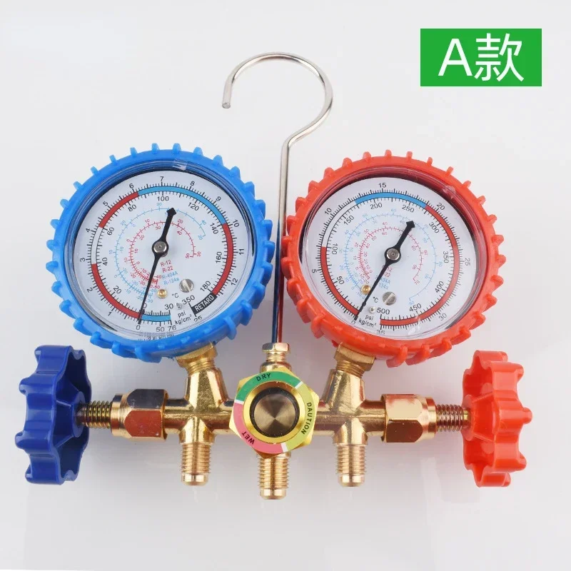 

2025Fluoride Gauge 536 Automotive Air Conditioner R134a Dual Gauge Valve R22 Snow Refrigerant Pressure Gauge Filling Equipment