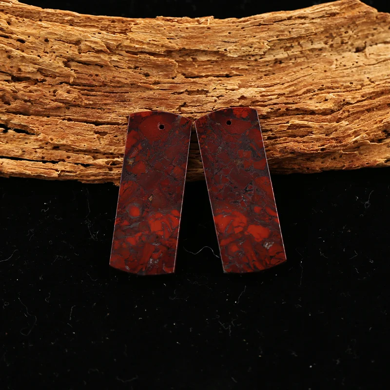 B&F Indian bloodstone   Earring Beads for Jewelry Making, Handmade Natural stones beads, Stones for jewelry Making Supplies
