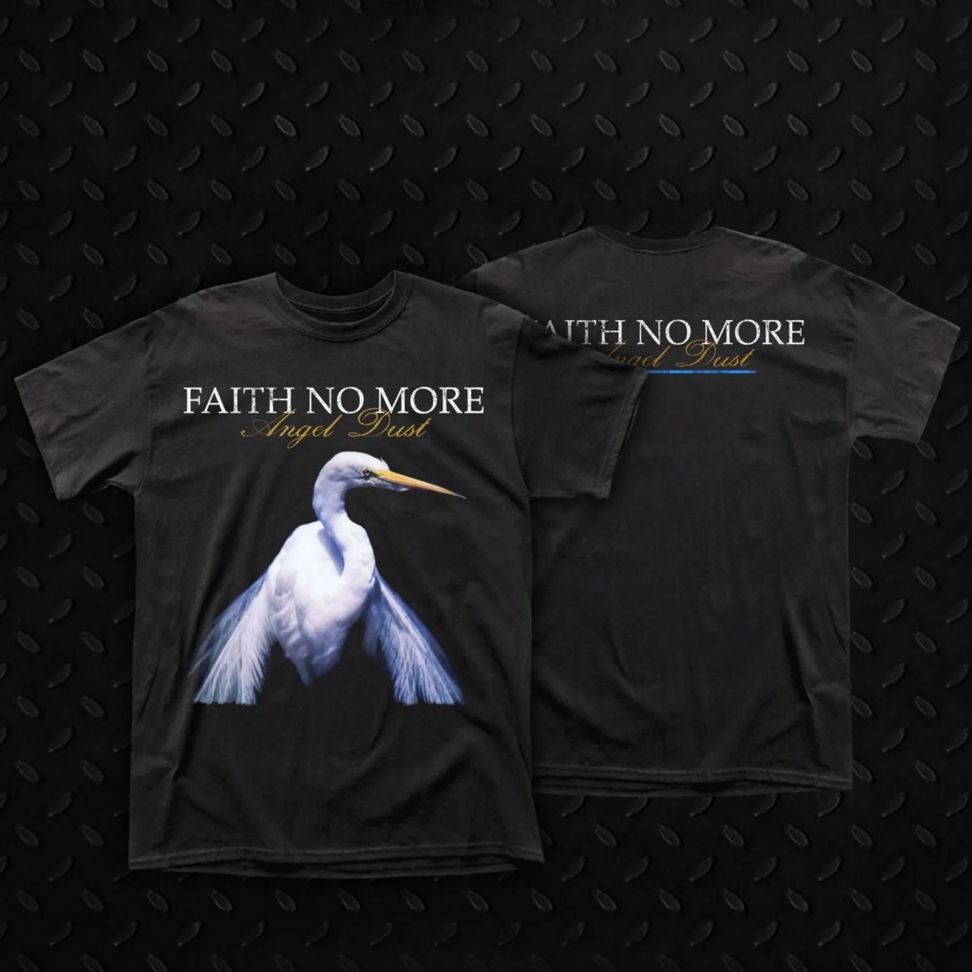 Summer New Men T-shirts Vintage FAITH NO MORE Angel Dust Street Casual Short Sleeve T-shirts Unseix Oversize Streetwear Top