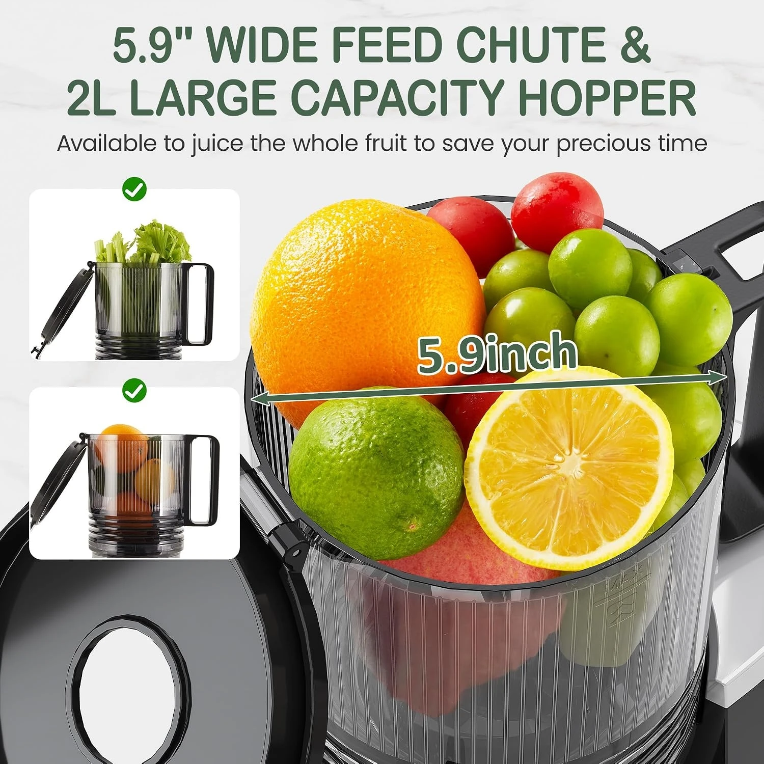 5,9'' Breiter Einfüllschacht S – Juicer Cold Press Slow Bewertung und Preis