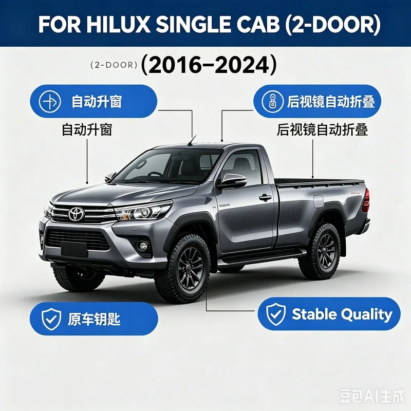 FOR Toyota Hilux Revo Single Cab 2-Door 2016-2024 1A LHD RHD Plug & Play Auto Window Closer Mirror Folding Module