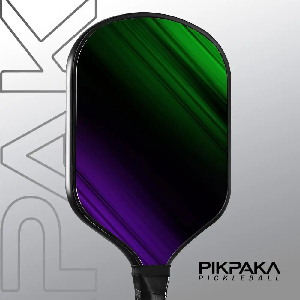 Fashion purple-green Pickleball Paddle Set USAPA Approved T700 Carbon Fiber Unibody Thermoformed with 16MM Honeycomb Core Power