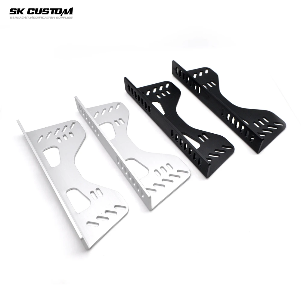 

Bucket Seat Side Mounts Brackets Car Modification Universal Styling Seat Mounts Brackets Thickened Al Alloy 2pcs Black Silver