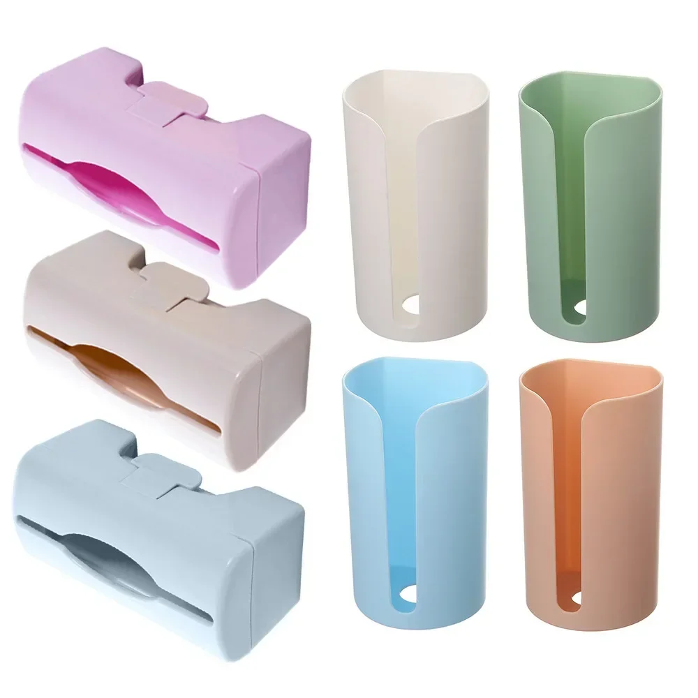 1PC Trash Bags Storage Box Garbage Bag Dispenser For Kitchen Bathroom Wall Mounted Grocery Bag Holder Kitchen Bags Container