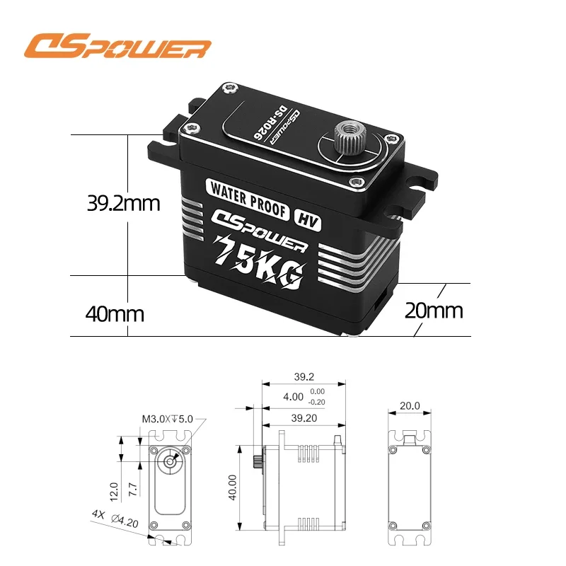 DSpower 70KG 100KG Servo High Torque Metal Gear Brushless Servos for RC Cars Trucks