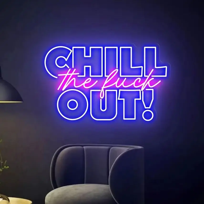 

Chill Out Neon Sign Neon Wall Art Gifts for The Home Home Bar Chill Area Chill Bedroom Game Room