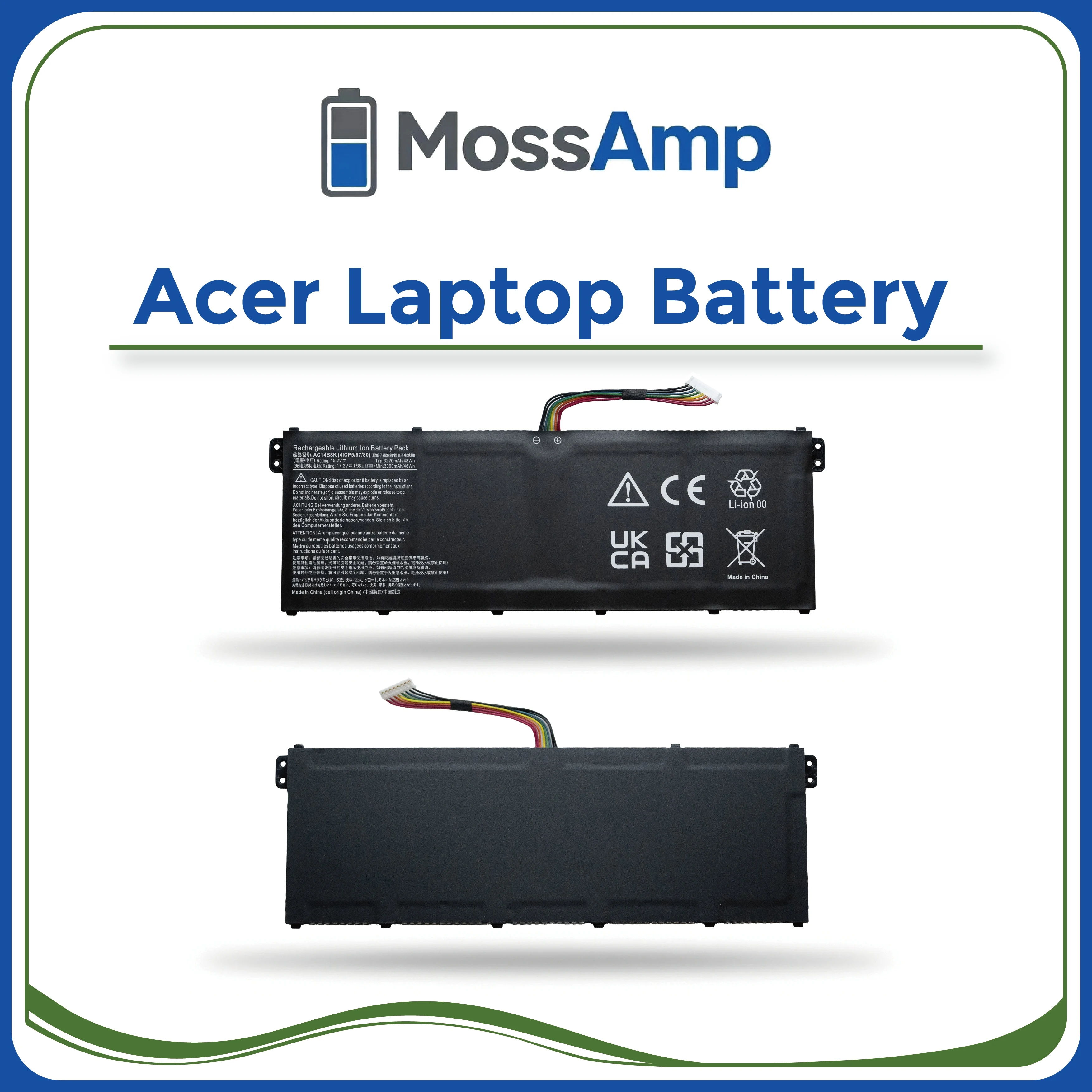 MossAmp AC14B8K Laptop Battery for Aspire Swift Chromebook Nitro E3-111 ES1-511 ES1-520 ES1-531 ES1-731 V3-371 V3-111 3 SF314-51 - view 3