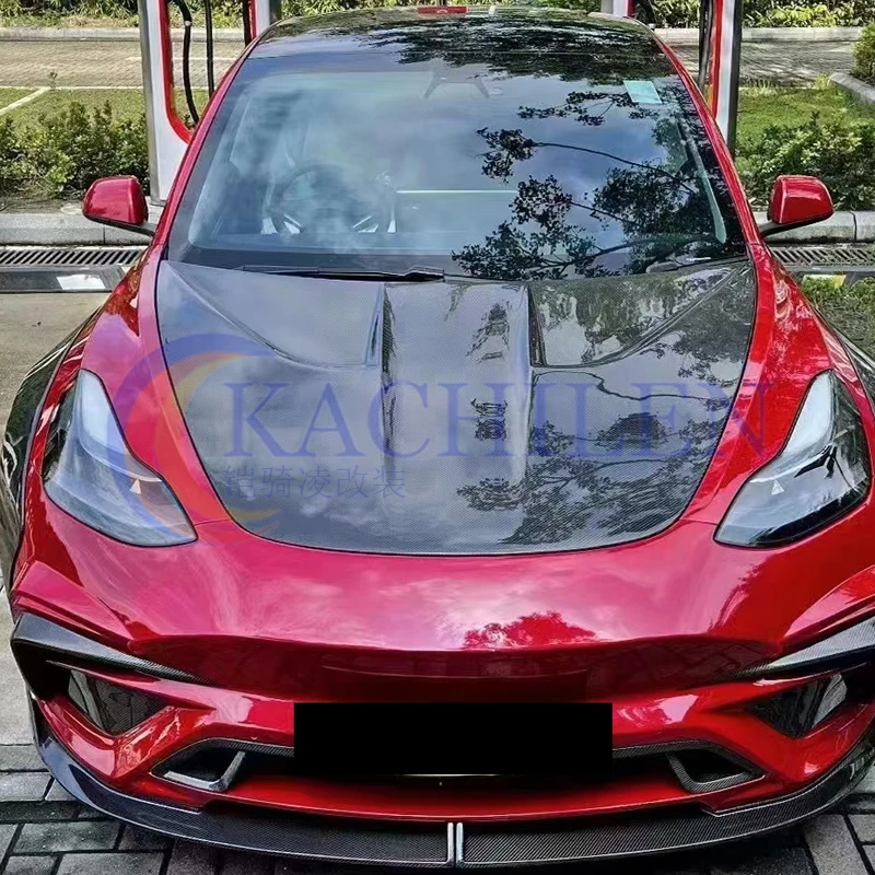 IMP CMST RS Style Model 3 Carbon Fiber Hood For Tesla Model 3