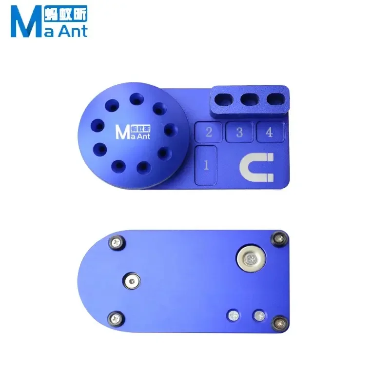 Maant Aluminum Storage Box Screwdriver Tweezers Container Tools Computer Mobile Phone Repair Tools 360° rotatable storage rack