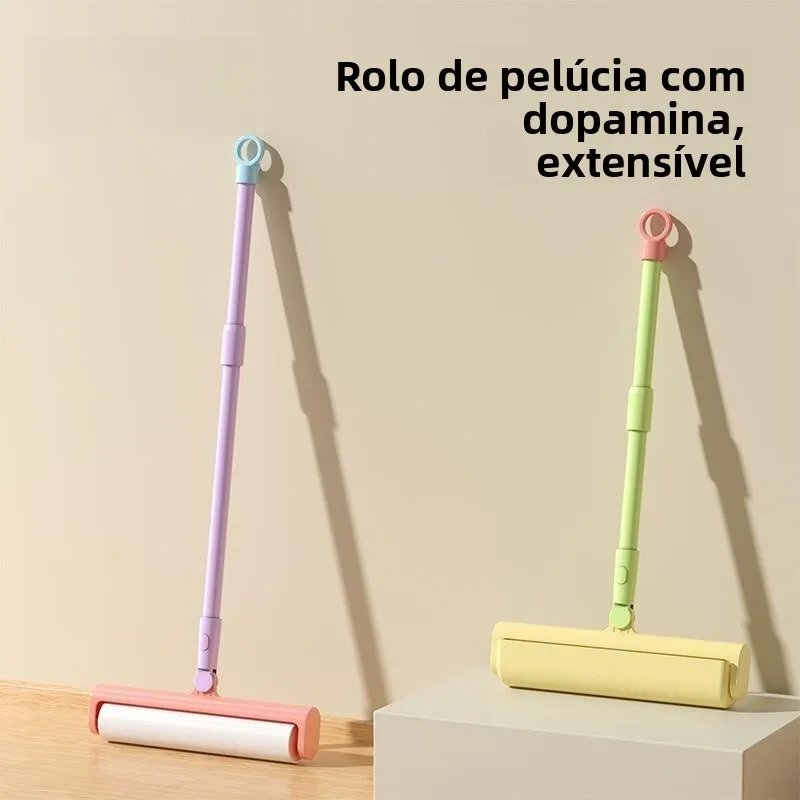 long-handle-sticky-hair-remover-roller-extendable-pole-bed-dust-cleaning-brush-household-essential-for-hair-and-dust-removal