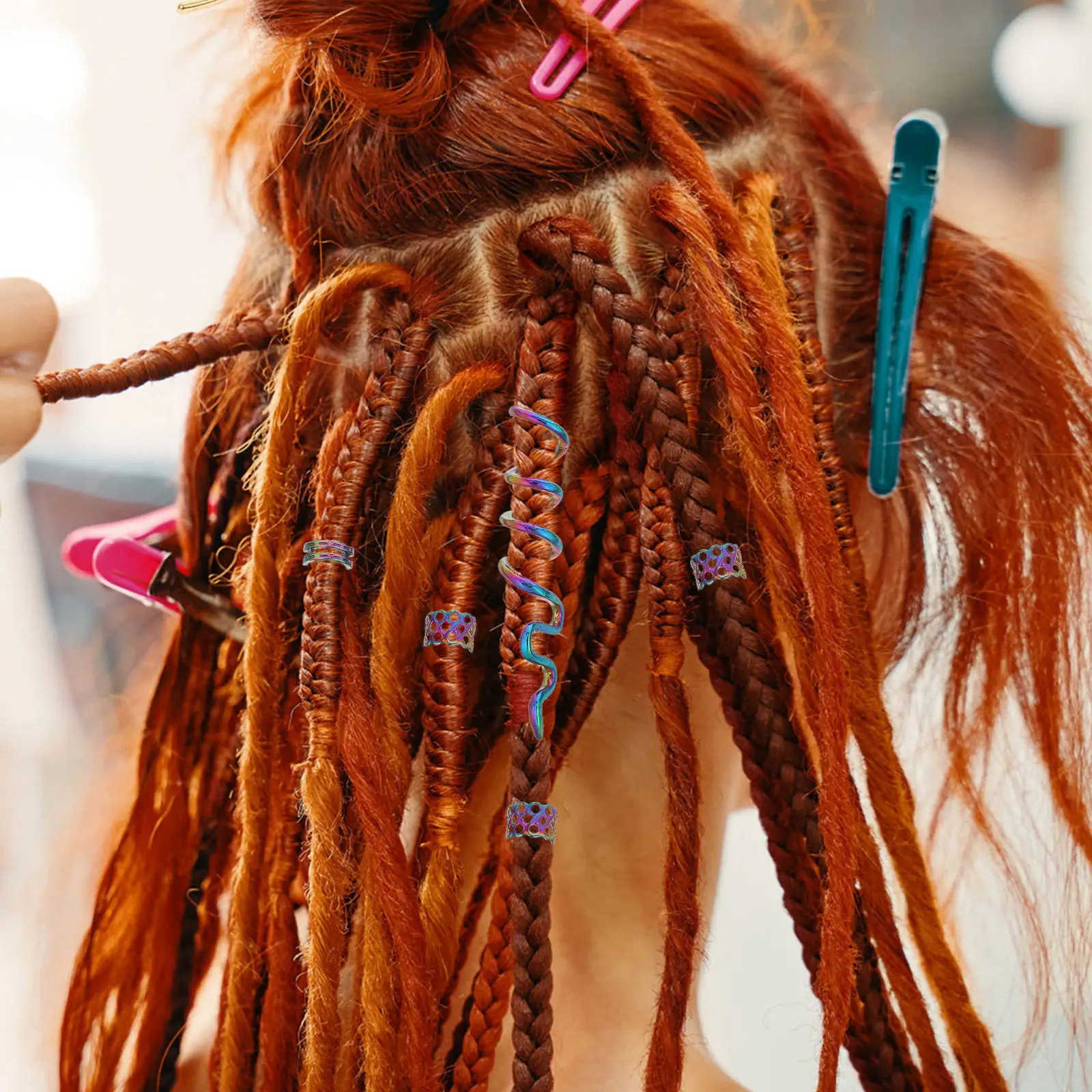 

1Set Vintage Hair Clips Dreadlock Jewelry for Braids Braid Rings Spiral Clips Braiding Hair Accessories Elegant Gift for Women