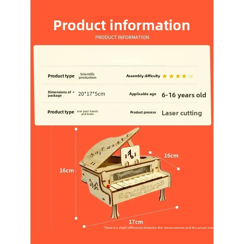 For DIY Electronic Piano Organ Kit Science Technology Small Invention Handmade Materials Real Playable Self-made Project