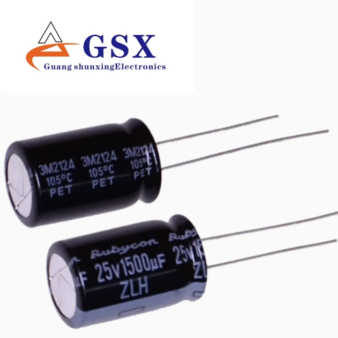 

Brand new original imported aluminum electrolytic capacitor 25v1500uf 12.5 * 20 ruby ZLH high-frequency long-life