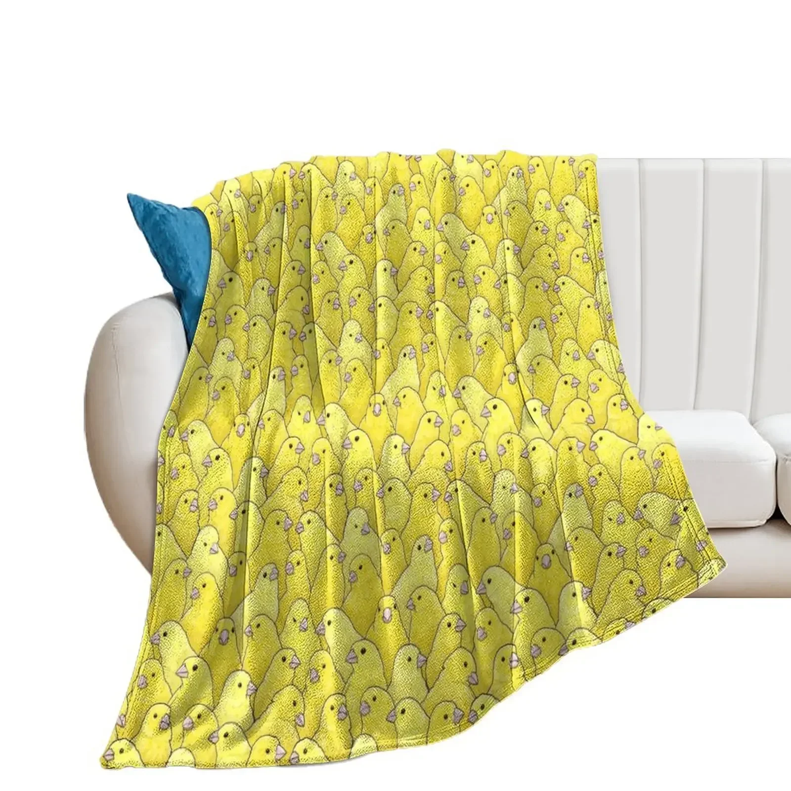 Yellow Canary Pattern Throw Blanket sofa bed for sofa Designers Blankets