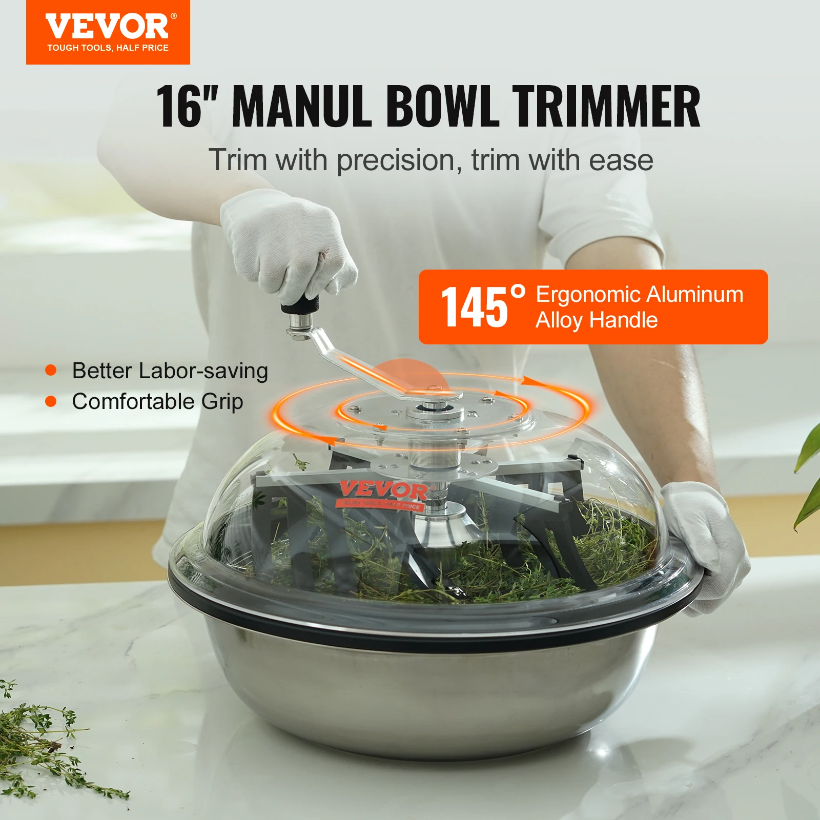 VEVOR Leaf Bowl Trimmer 16