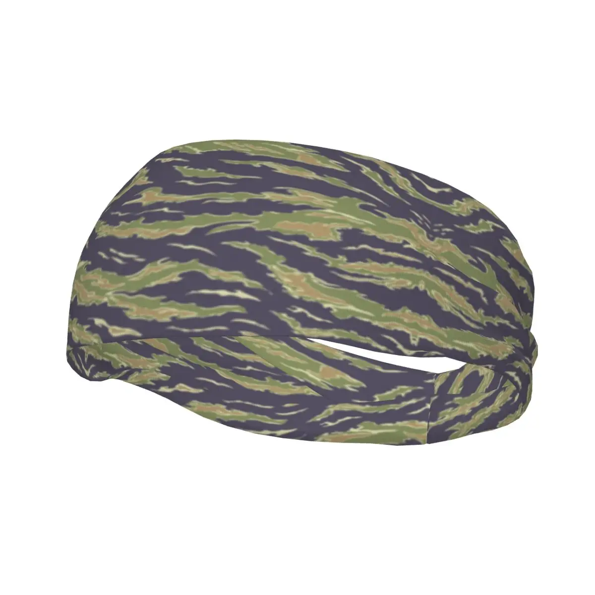 Custom Tiger Stripe Camo Camouflage Headband Non Slip Military Army Tactical Moisture Wicking Athletic Sweatband for Football