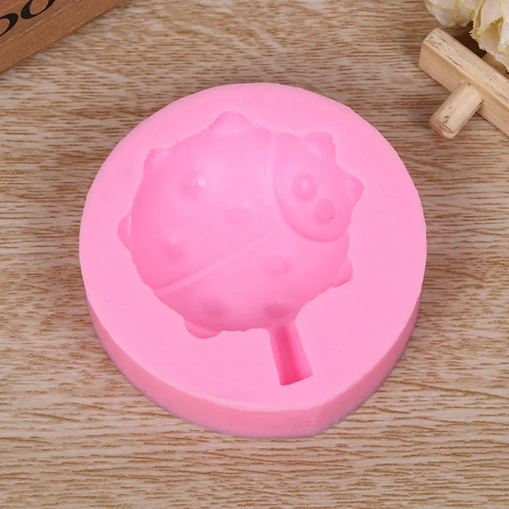 

Silicone Ladybird Shape Chocolate Mold Cake Fondant Sugar Paste Craft Mould DIY Decoration Tool (Pink)