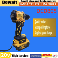 DeWalt DCD805 20V Brushless Cordless Impact Drill 1/2 Rechargeable Variable Speed Power Supply Powerful ElectricTools batter