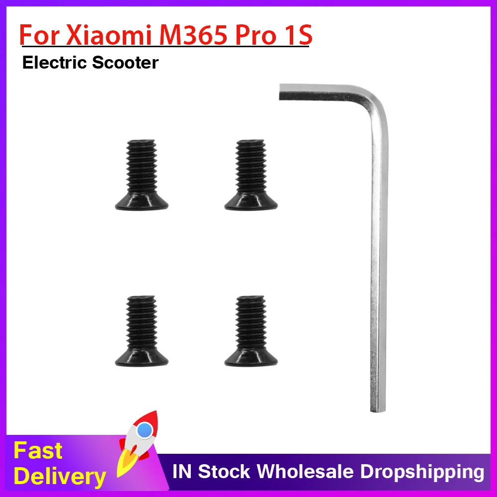 4pc Front Tube Screws for Xiaomi Mi3 M365 Pro Pro2 Electric Scooter Handle Bar Front Fork Tube Pole To Base Part Screws