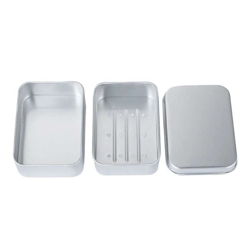 Convenient Soap Box Aluminum Travel Soap Tray for Backpacking and Hiking