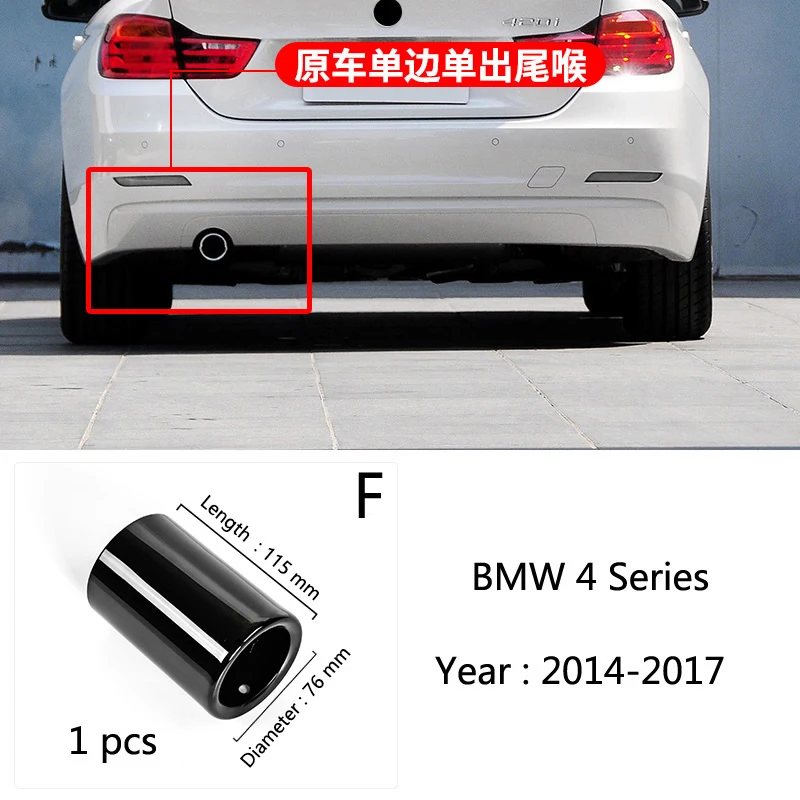 Uitlaatsierstukken van roestvrij staal voor BMW 1 2 3 4 5 Serie X1 3GT F20 F22 F30 F32 F34 F36 F10 F48 autostyling