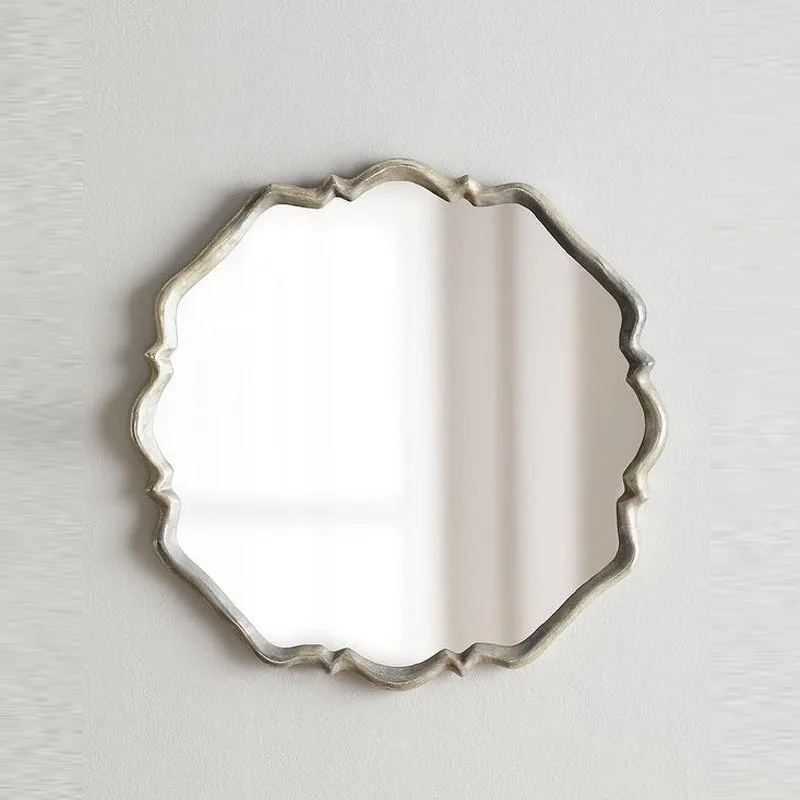 Vigorous  champagne silver bathroom mirror entrance mirror decoration bathroom bedroom dressing mirror European decorative
