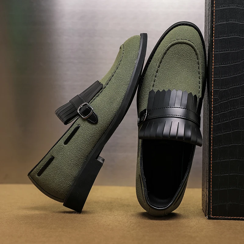 

Men Loafers Faux Suede Tassel Trendy Comfortable Classic Men Shoes Sizes 38-48