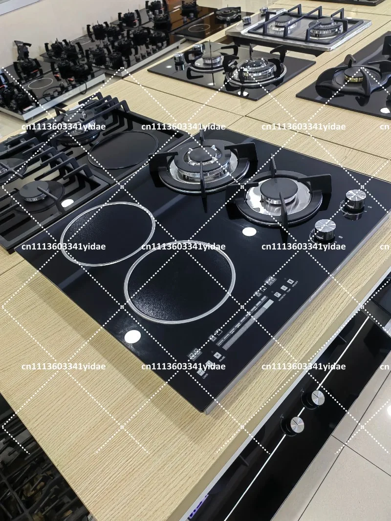 Kitchen Appliances Glass Panel 4 Burners Gas Induction Cooktop Hob view 3