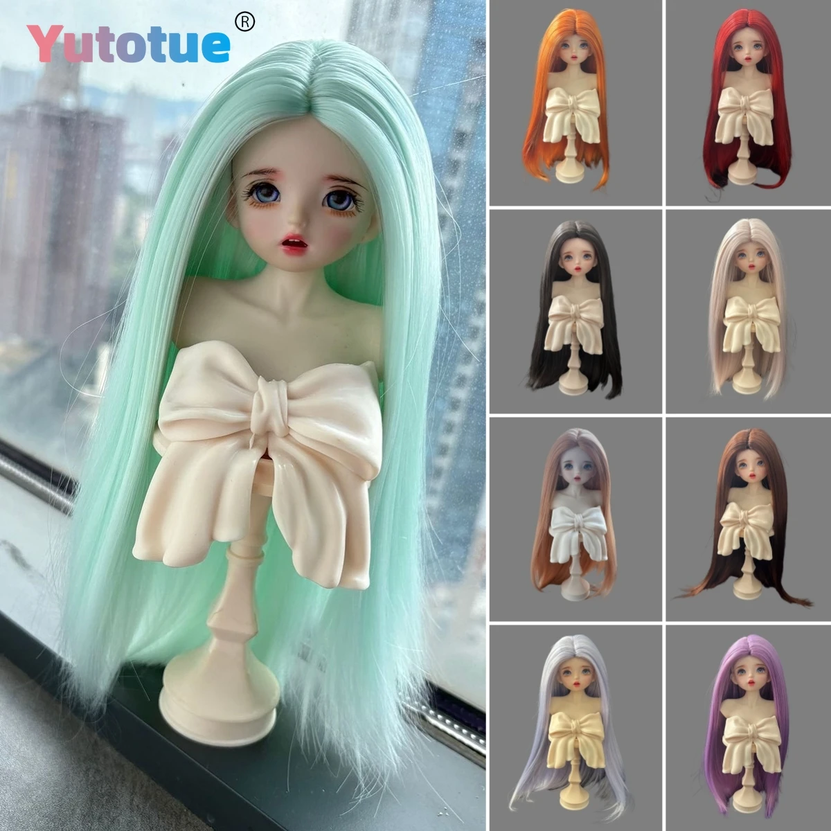 

Yutotue Dolls, прямой парик с длинными волосами для 1/3 1/4 1/6, кукла BJD, модная игрушка для куклы, парики «сделай сам», 34 цвета на выбор