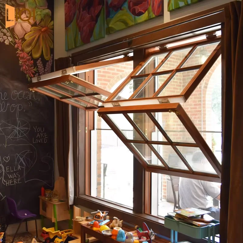 

Modern French Design Kitchen Aluminum Vertical Upward Folding Windows Art House Decorative with Folding Windows