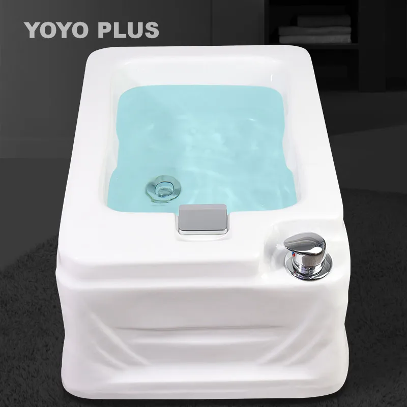 Pedicure Chair Sink with Jet FootBath Basin with Drain for Salon Spa Wash Massage Clean Care Soaking