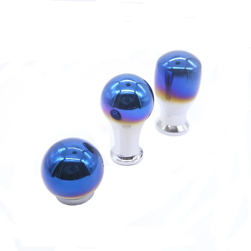 

gear shift knob aluminum baked blue gearshift knob racing universal gearshift knob round / thin / fat