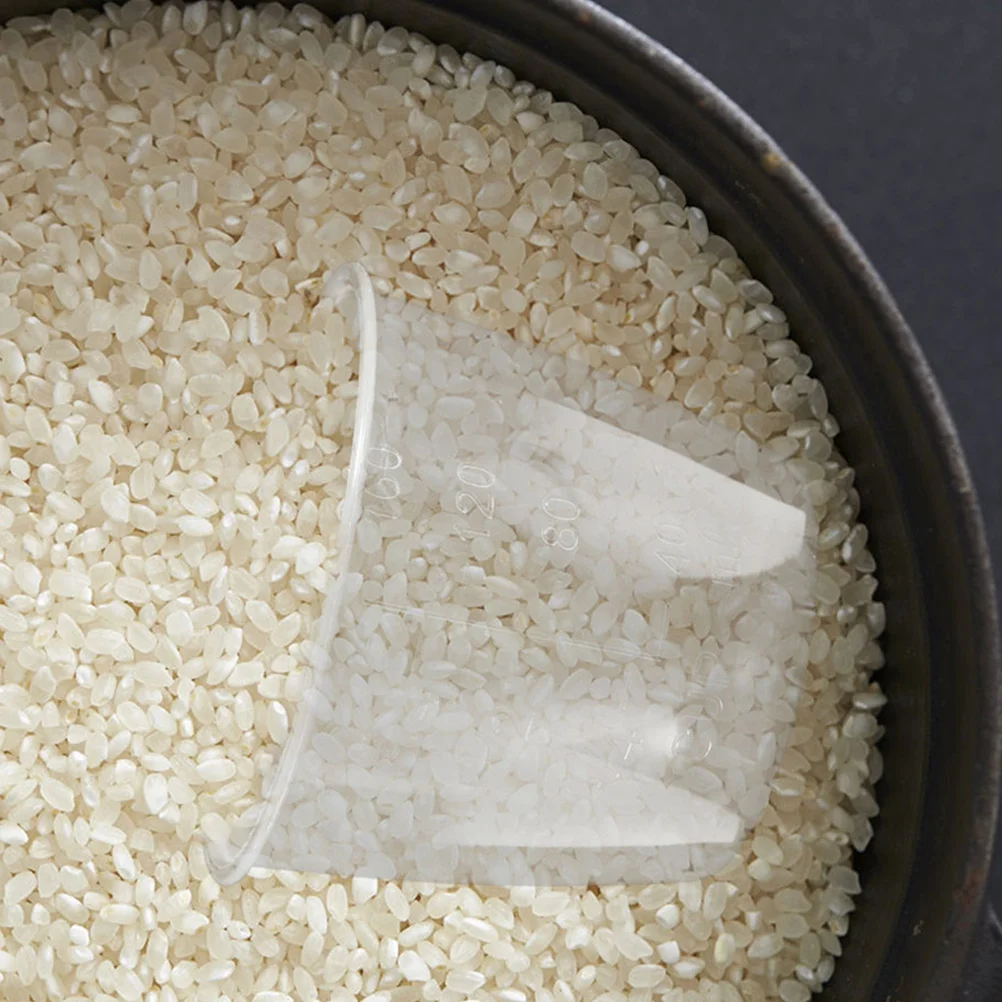 

5Pcs Rice Cooker Measuring Cups Clear Plastic for Consistent Rice Preparation Easy to Read Scales Kitchen Utility Container