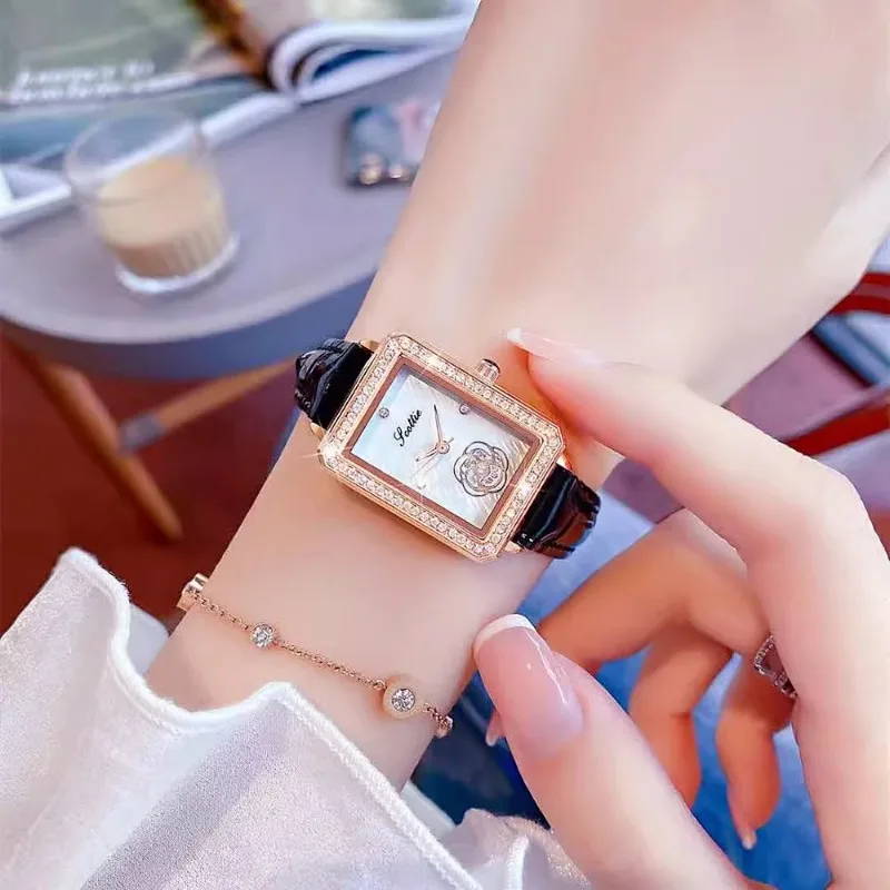 New retro style elegant women's watch simple trend classic automatic waterproof quartz women's watch birthday gift