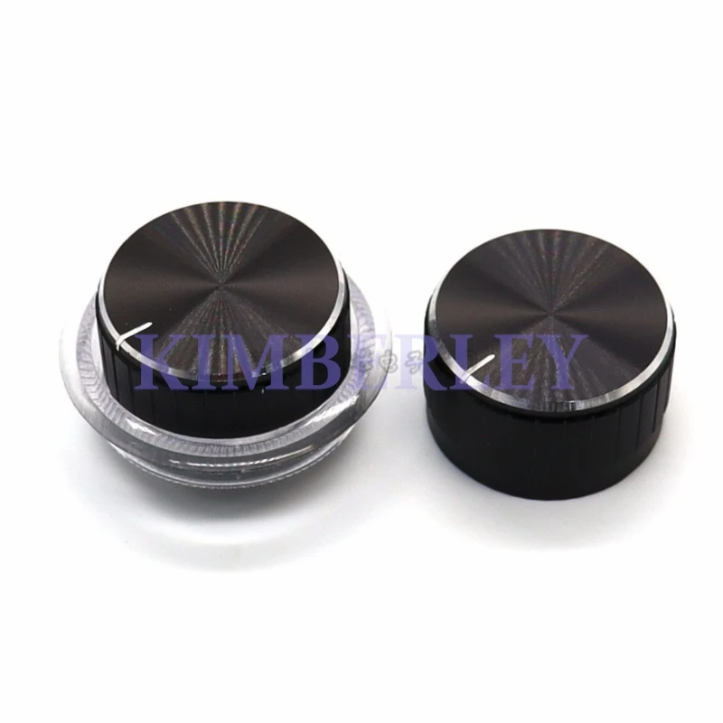 2 Piece 30MM Aluminum Alloy Knob Cap Power Amplifier Volume Adjustment Knob Cap Metal Knob Cap With Lamp Cup two-piece Set