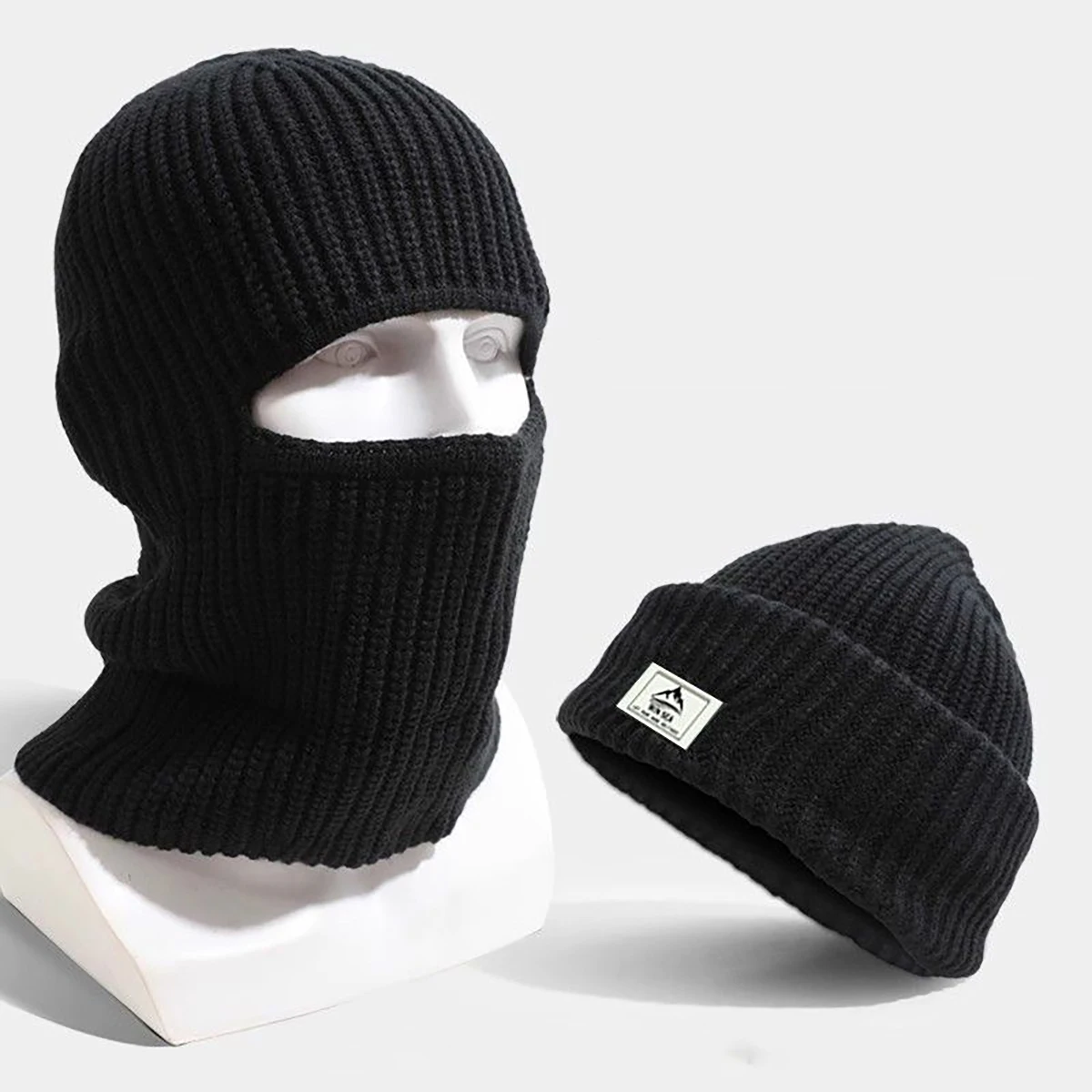 Winter Warm Skull Beanies Short Thread Casual Knitted Hat Comfortable Headwear for Men Women Hip Hop Solid Elastic Cuffed Caps