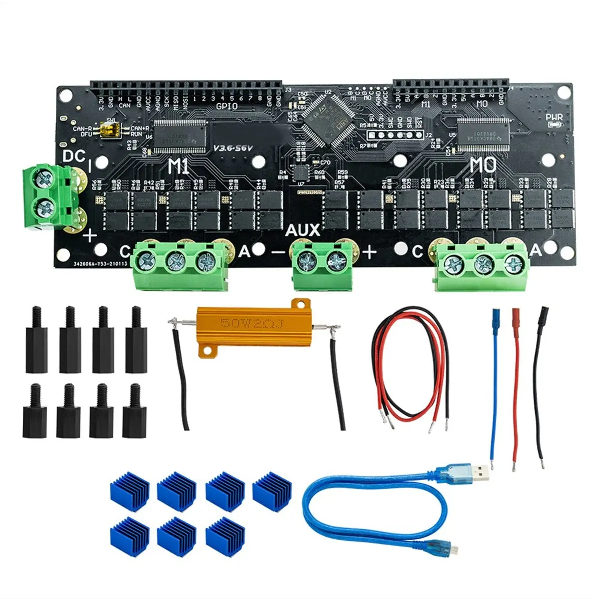 MKS XDRIVE XDrive3.6 56v FOC BLDC -Servo Dual Motor Controller Board High- Based on ODrv V3.6 Upgrade Kits