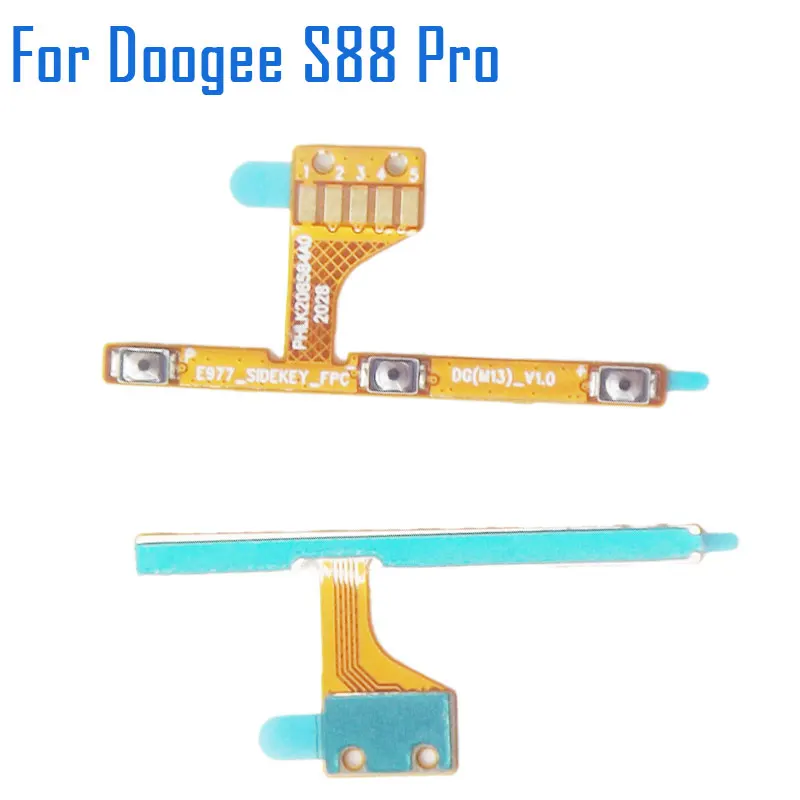 New Original Doogee S88 Pro Phone Power Volume Flex Cable Side FPC Repair Replacement Accessories Part For Doogee S88 Plus Phone