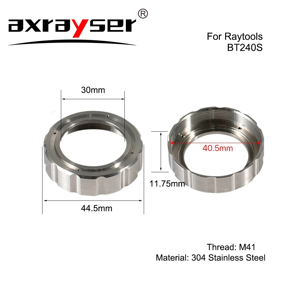 Imagem -05 - Raytools Fixar Anel de Travamento Suporte Cerâmico 304 Laser Cabeça Patrs para Bt240 s Bm109 Bm111 Máquina Corte Fibra Aço Inoxidável