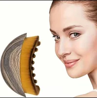 Brosse faciale sèche Portable, poils souples, outil de Massage lymphatique profilé, dispositif de sculpture du visage, brosse d'exfoliation douce pour Spa à domicile 3