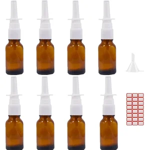 1 buah 5ml-100ml Botol Semprot Hidung Amber Penyemprot Kabut Hidung Kaca Kepala Semprotan Tekan Botol Kosong Penyemprot Kaca Isi Ulang 8 semprotan hidung penjualan terbaik - №