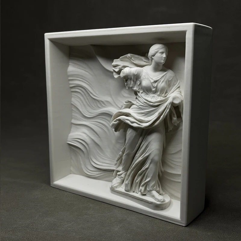 Modern Lady of The Wind Gypsum Sculpture Desktop Ornaments Classical Character Statues Crafts Indoor Desktop Aesthetic Ornaments