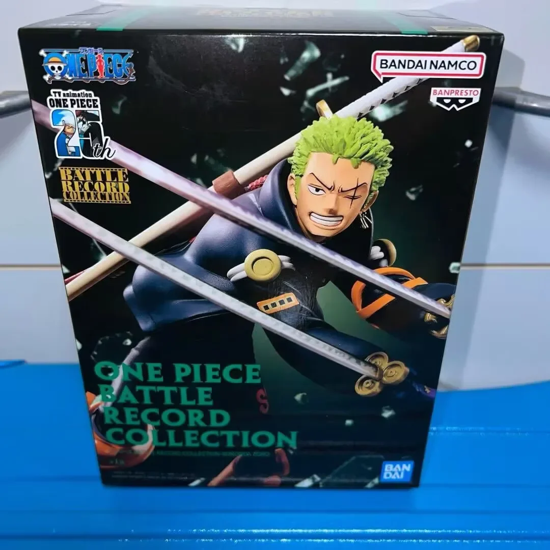 Originele Bandai Een Stuk Battle Record Collection Roronoa Zoro Anime Figuur Ornamenten Figuren Model Speelgoed Verjaardagscadeau 16Cm