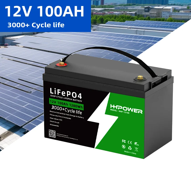 

HHPOWER Lifepo4 12v 12.8v 50ah 100ah 150ah 300ah 12v100ah Lithium Ion Batteriesfor Golf Cart Power Station