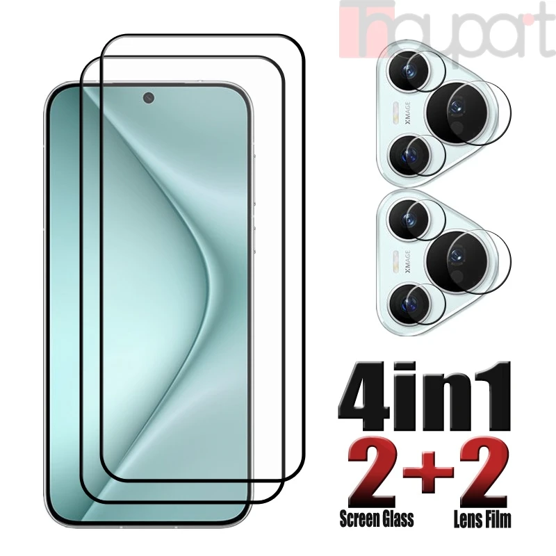 

4in1 For Huawei Pura 70 Screen Glass Anti-Scratch +Soft Fiber Lens film For Huawei Pura 70