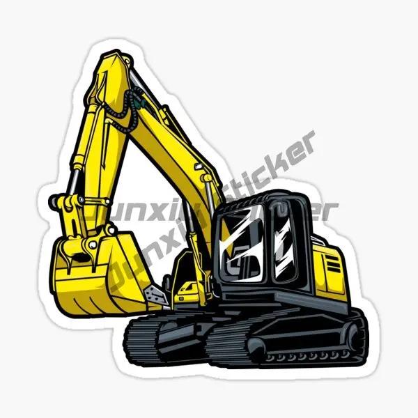 

Construction Work Excavator Car Stickers Vinyl Material Decal Anime DIY Custom Printing