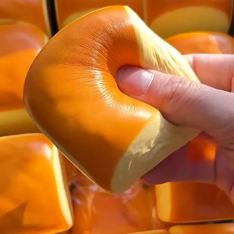 Squishy Simulated Square Cake Toy Slow Rising Stress Relief Sensory Fidget for Anxiety ADHD Autism Gifts for Kids Adults