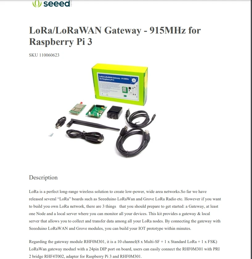110060623 Networking Development Tools 	LoRa/LoRaWAN gateway